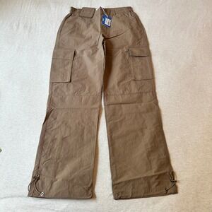 Sixth June Paris Mens Brown Cargo Pants Wide Leg Toggle Cuff US-33956-BROW-XS XS